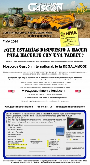 Win a TABLET Gascón International